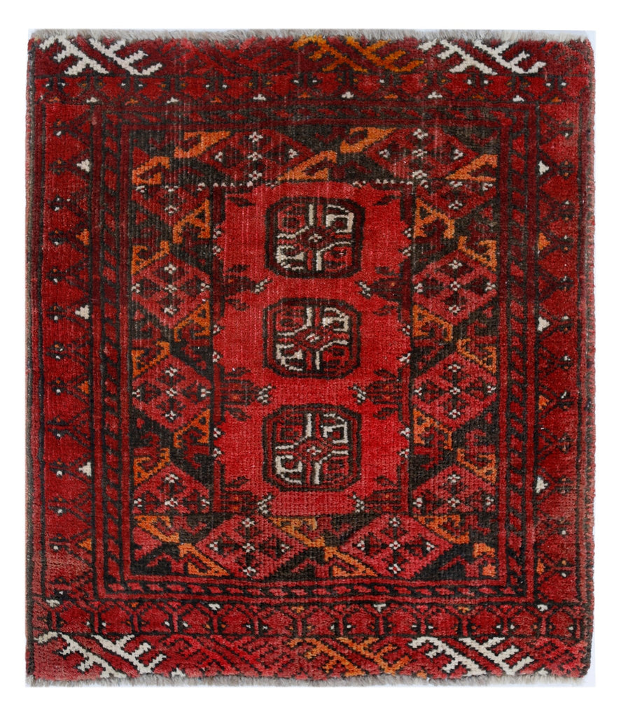 Handmade Ultra Mini Afghan Turkmen Rug | 59 x 53 cm | 1'11" x 1'9" - Najaf Rugs & Textile