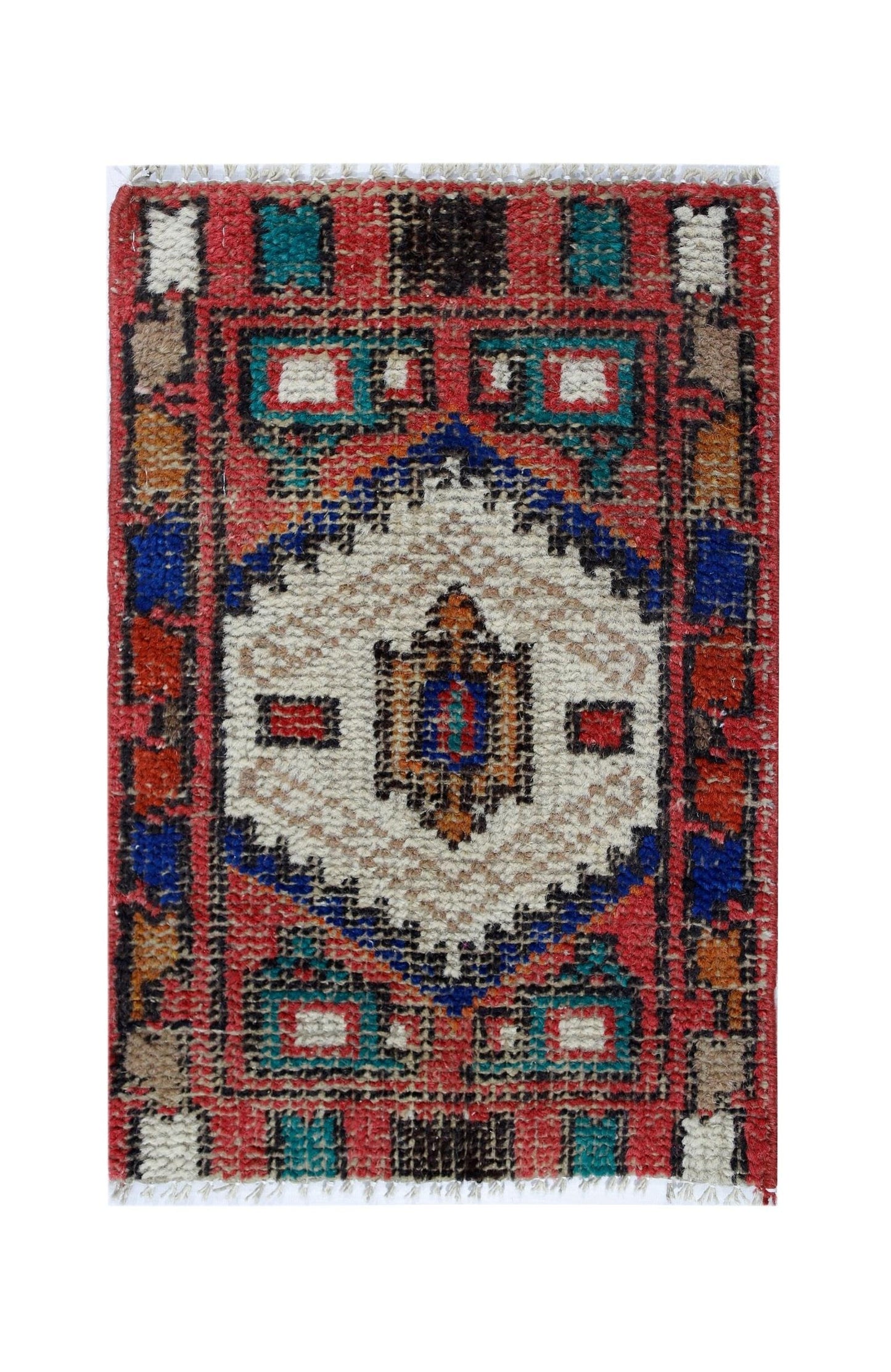 Handmade Ultra Mini Vintage Turkish Rug | 53 x 36 cm | 1'9 x 1'2" - Najaf Rugs & Textile