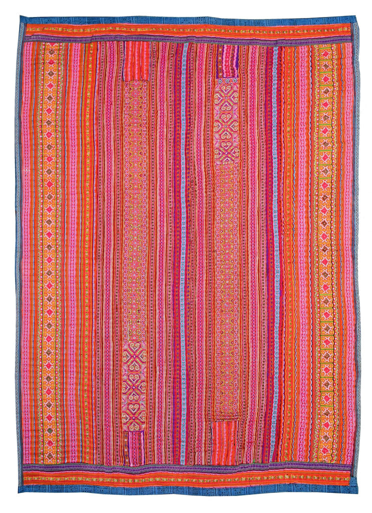 Handmade Vietnamese Hmong Textile | 200 x 168 cm | 6'8" x 5'5" - Najaf Rugs & Textile
