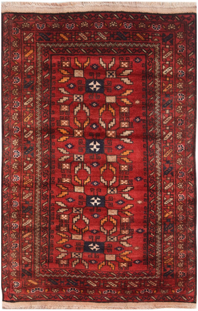 Handmade Vintage Afghan Shepherd's Rug | 157 x 100 cm | 5'2" x 3'4" - Najaf Rugs & Textile