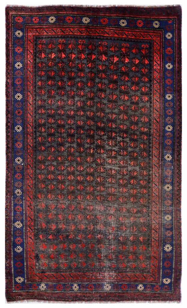 Handmade Vintage Afghan Shepherd's Rug | 172 x 105 cm | 5'8" x 3'5" - Najaf Rugs & Textile