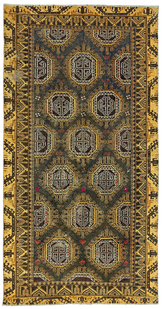 Handmade Vintage Afghan Shepherd's Rug | 172 x 89 cm | 5'8" x 2'11" - Najaf Rugs & Textile