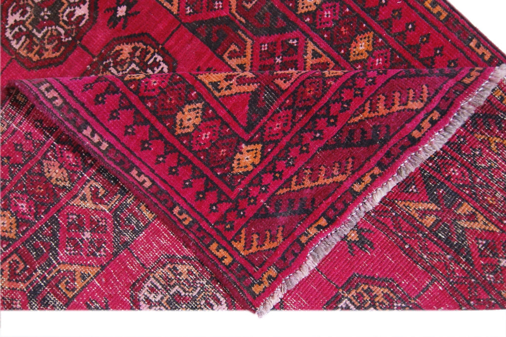 Handmade Vintage Afghan Turkmen Hallway Runner | 314 x 91 cm | 10’4" x 3' - Najaf Rugs & Textile