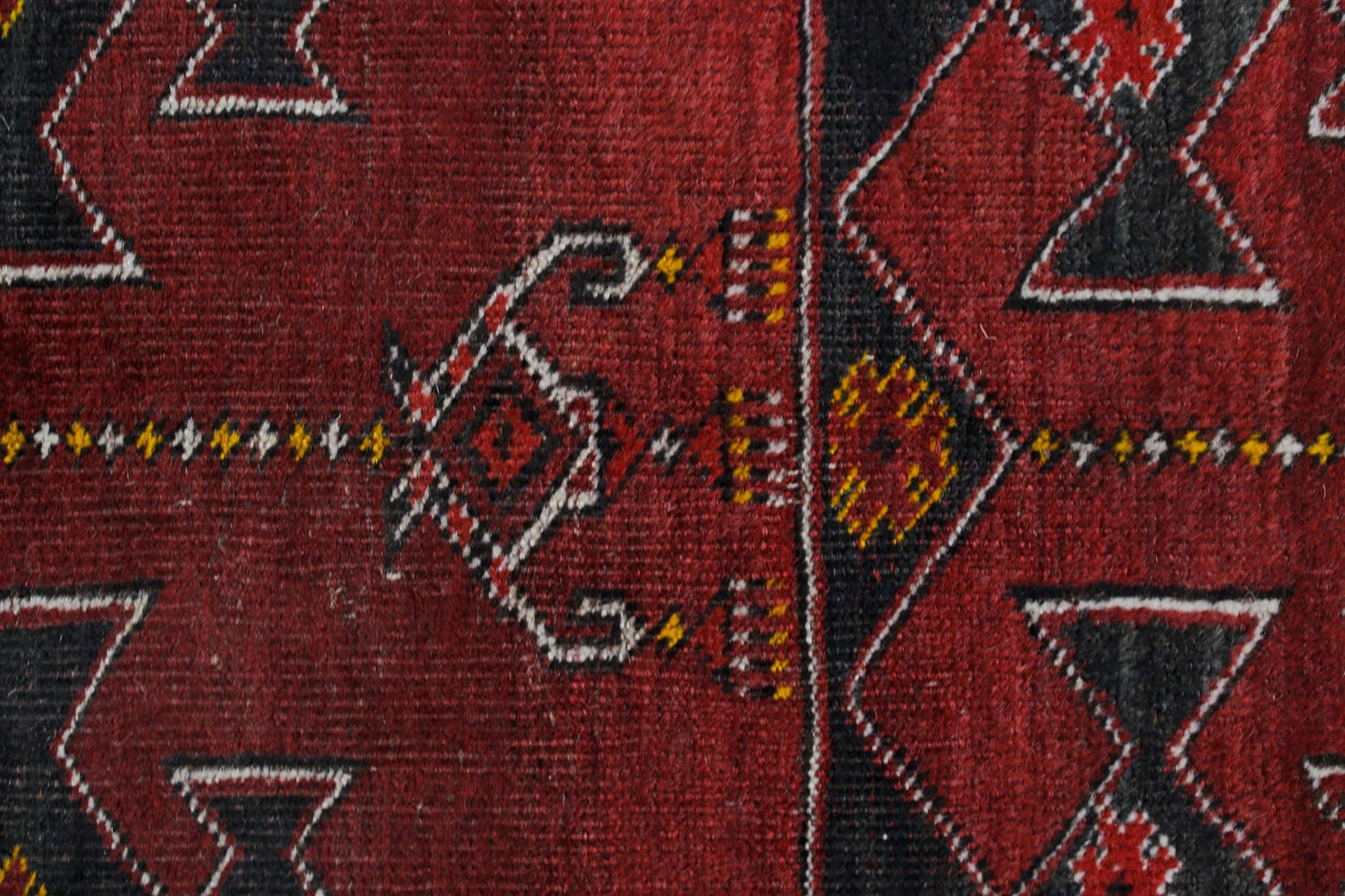 Handmade Vintage Afghan Turkmen Prayer Rug | 102 x 75 cm | 3'4" x 2'5" - Najaf Rugs & Textile