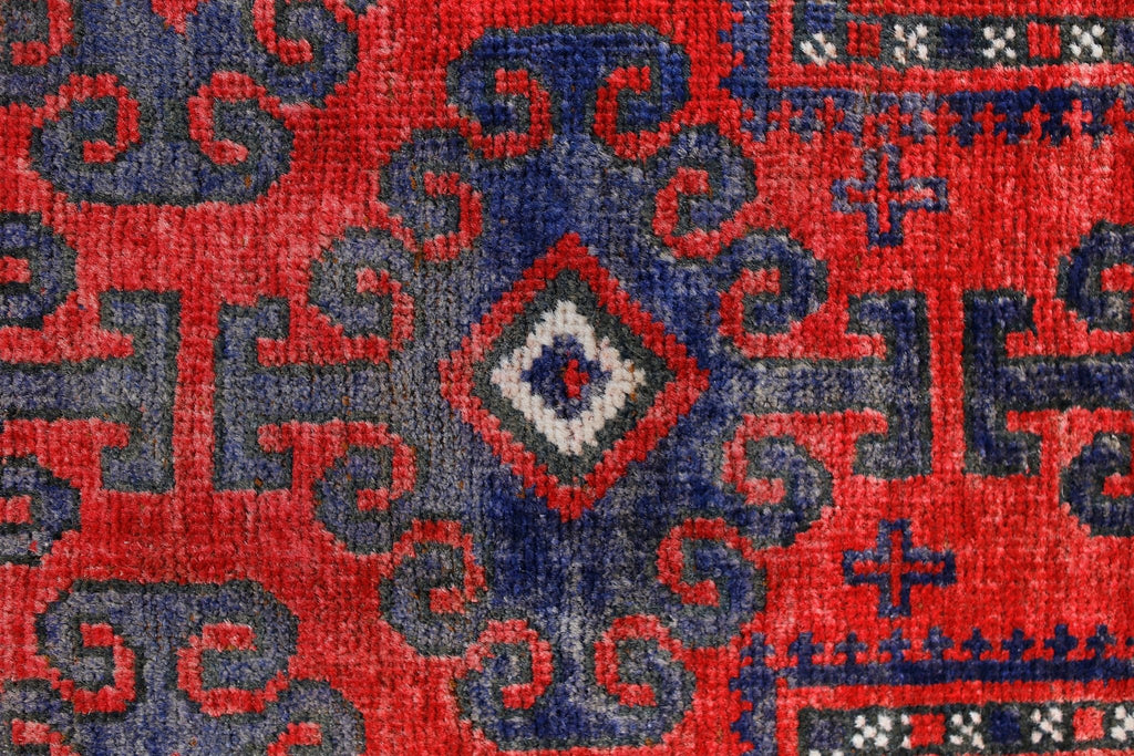 Handmade Vintage Afghan Turkmen Prayer Rug | 120 x 80 cm | 3'11" x 2'8" - Najaf Rugs & Textile