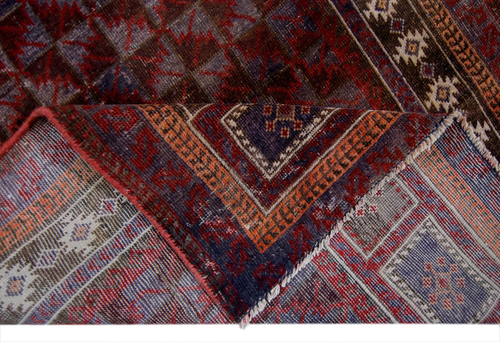 Handmade Vintage Afghan Turkmen Prayer Rug | 128 x 82 cm | 4'3" x 2'8" - Najaf Rugs & Textile