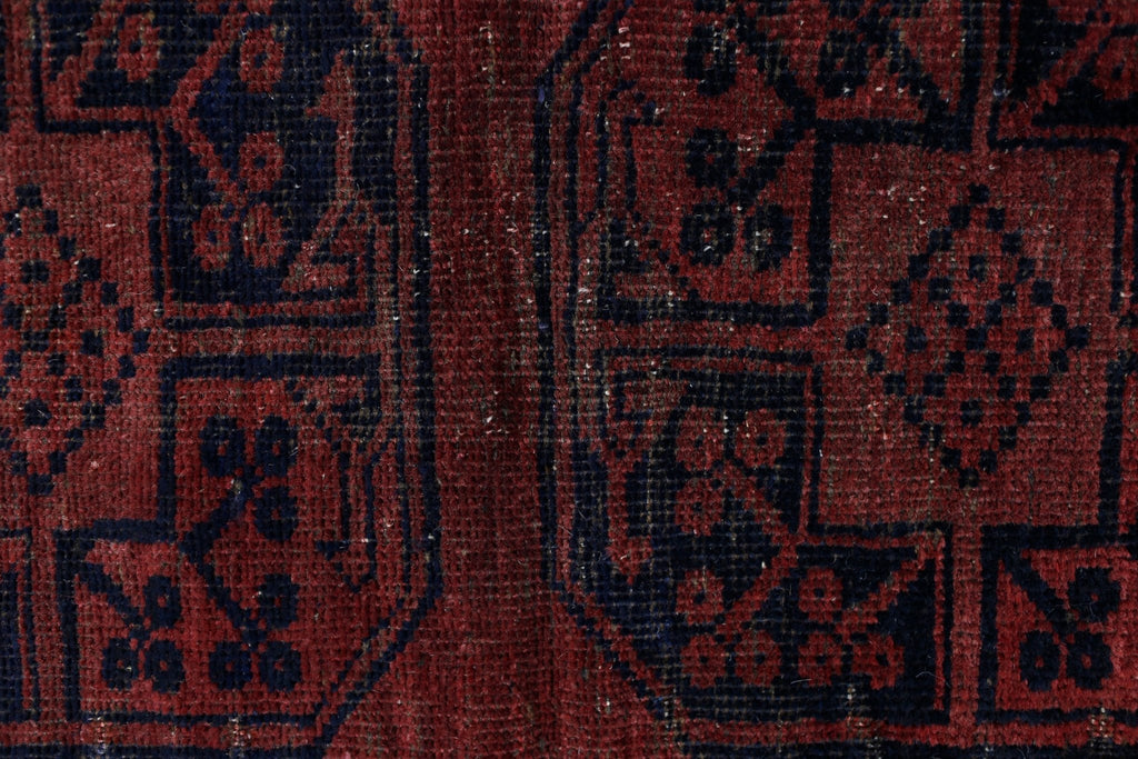 Handmade Vintage Afghan Turkmen Rug | 117 x 96 cm | 3'10" x 3'2" - Najaf Rugs & Textile
