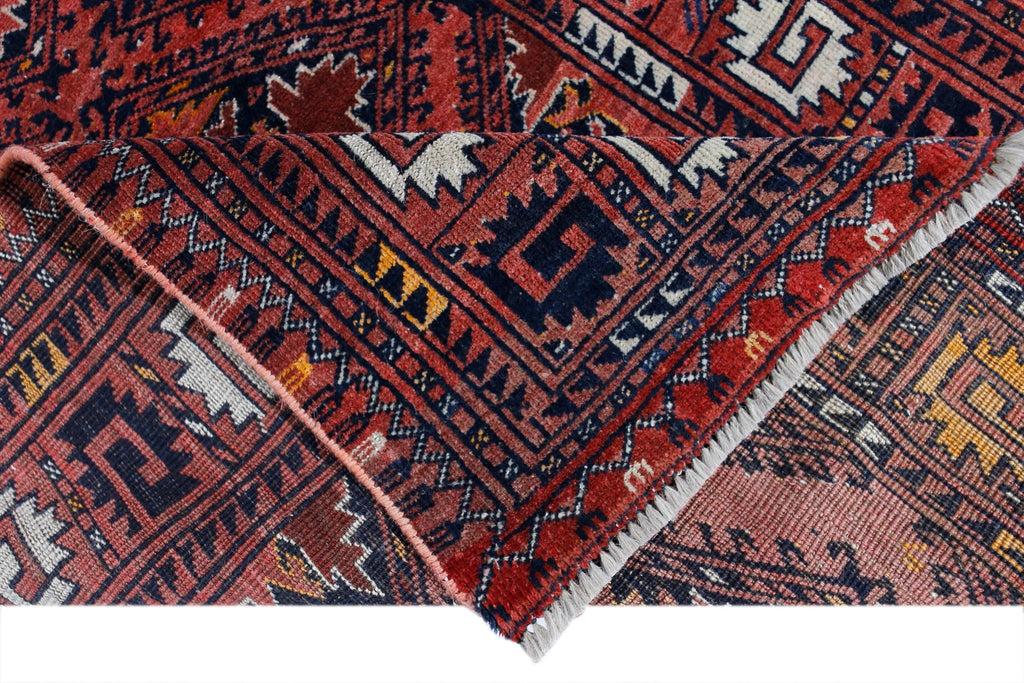Handmade Vintage Afghan Turkmen Rug | 139 x 95 cm | 4'7" x 3'1" - Najaf Rugs & Textile