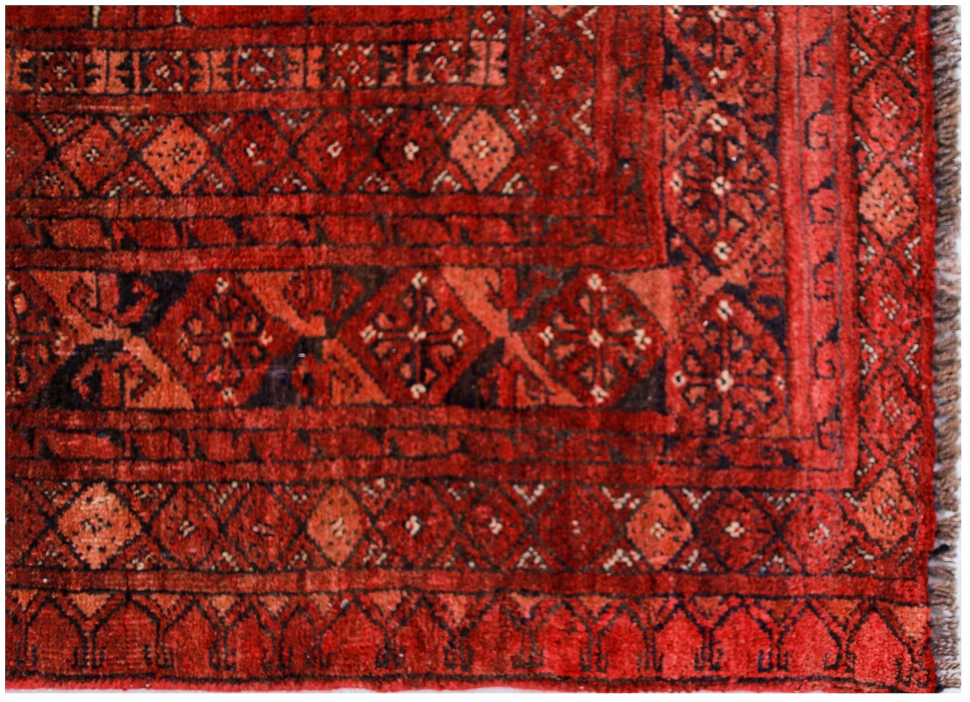 Handmade Vintage Afghan Turkmen Rug | 154 x 99 cm | 5'1" x 3'3" - Najaf Rugs & Textile