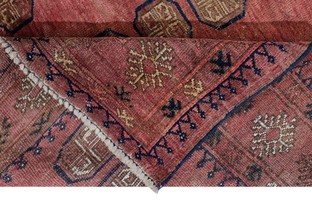 Handmade Vintage Afghan Turkmen Rug | 156 x 118 cm | 5'2" x 3'10" - Najaf Rugs & Textile