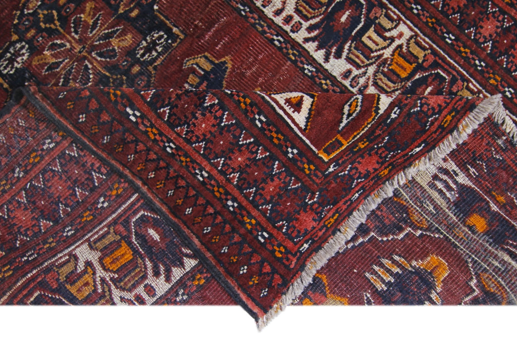 Handmade Vintage Afghan Turkmen Rug | 165 x 108 cm | 5'5" x 3'6" - Najaf Rugs & Textile
