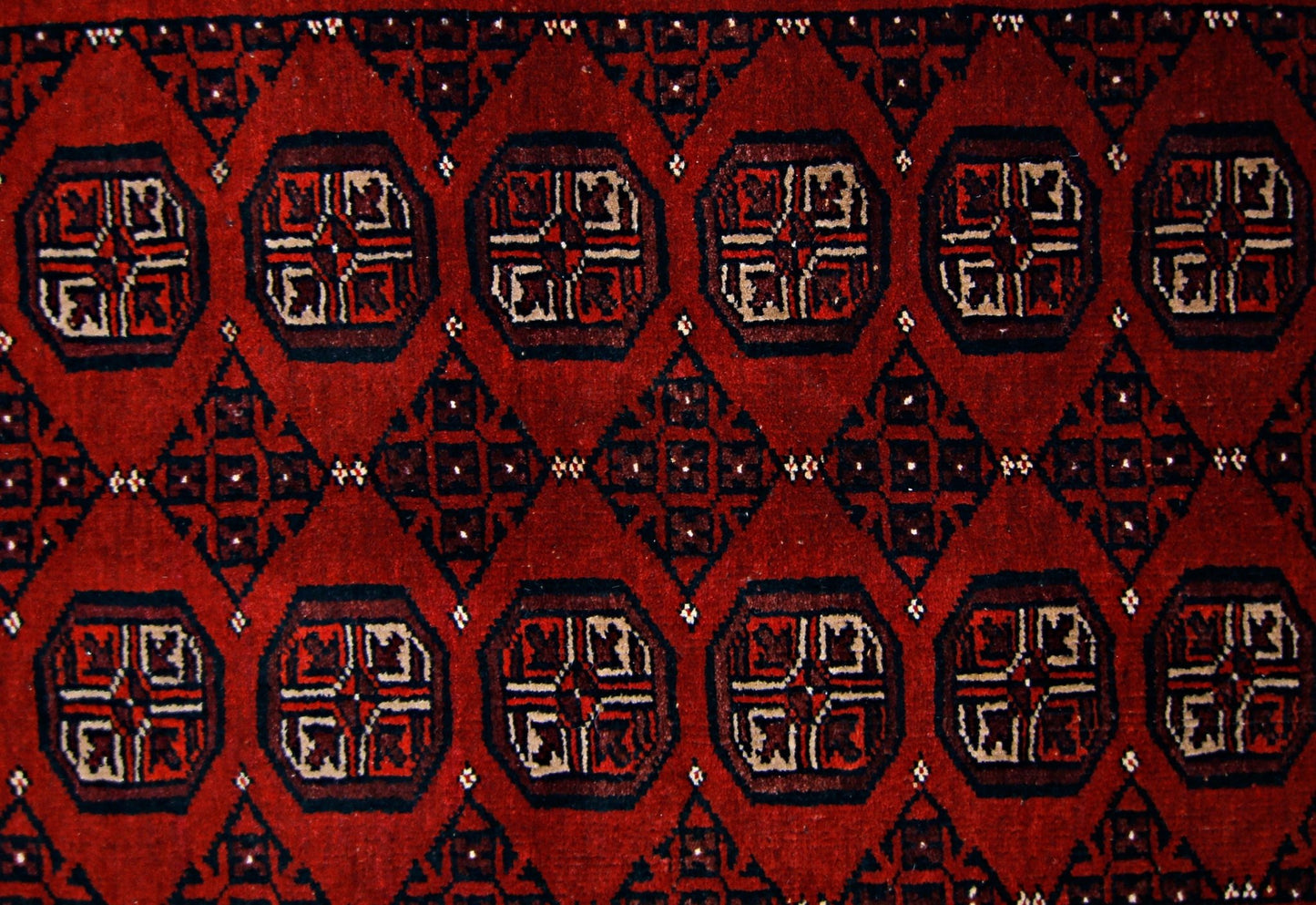 Handmade Vintage Afghan Turkmen Rug | 177 x 114 cm | 5'10" x 3'9" - Najaf Rugs & Textile