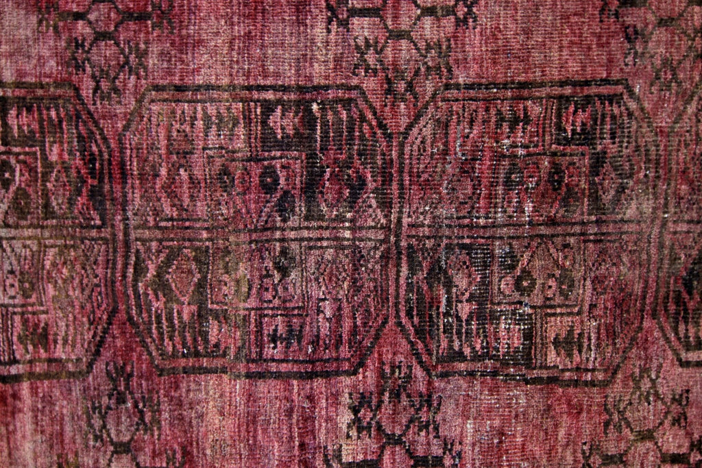 Handmade Vintage Afghan Turkmen Rug | 297 x 234 cm | 9'9" x 7'8" - Najaf Rugs & Textile