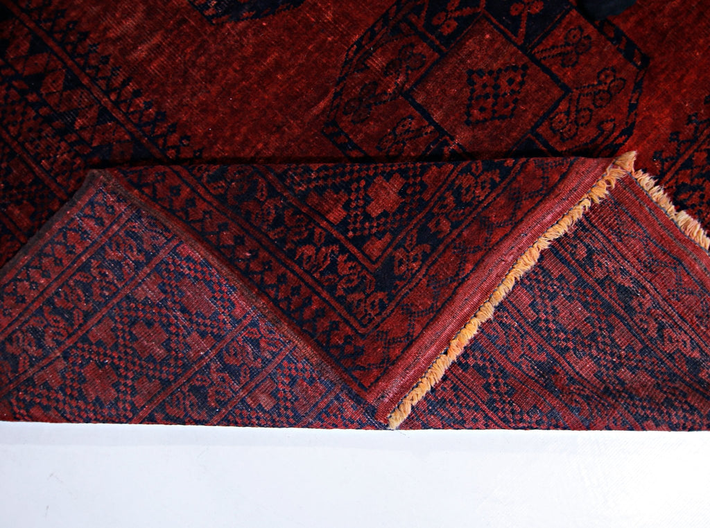 Handmade Vintage Afghan Turkmen Rug | 318 x 254 cm | 10'5" x 8'4" - Najaf Rugs & Textile