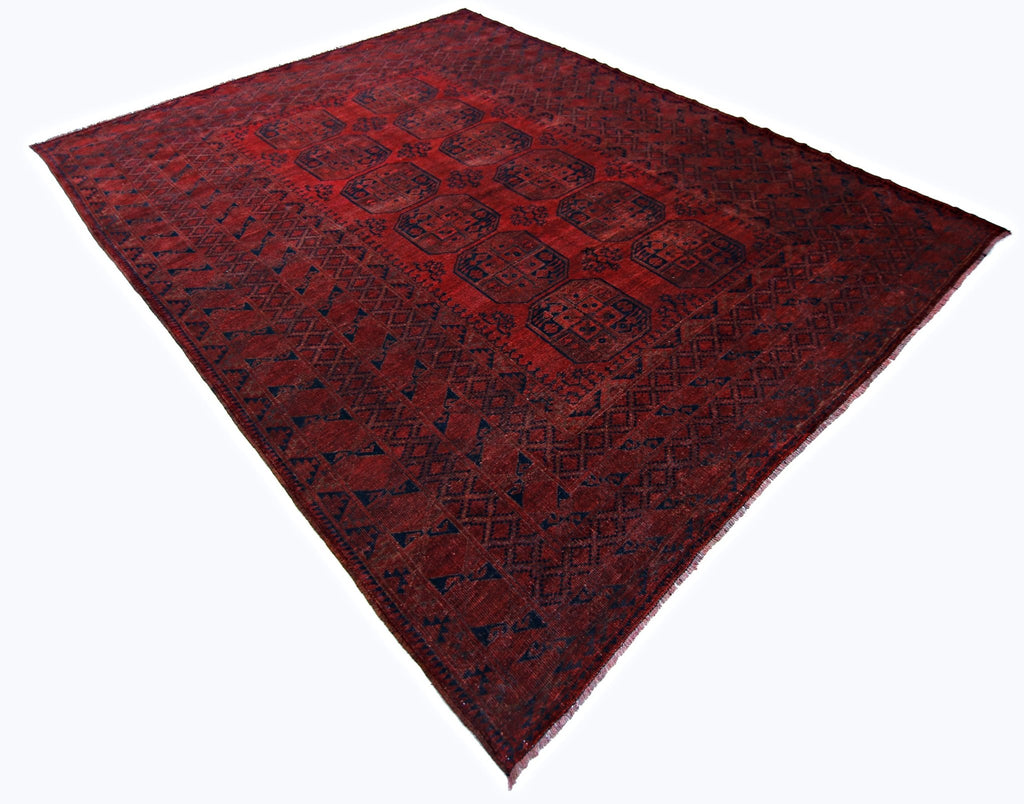 Handmade Vintage Afghan Turkmen Rug | 322 x 244 cm | 10'7" x 8' - Najaf Rugs & Textile