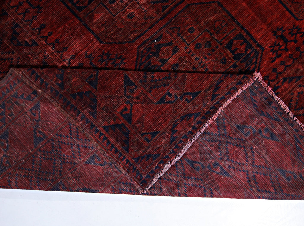 Handmade Vintage Afghan Turkmen Rug | 322 x 244 cm | 10'7" x 8' - Najaf Rugs & Textile