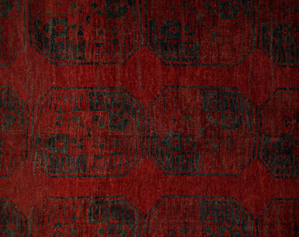 Handmade Vintage Afghan Turkmen Rug | 325 x 239 cm | 10'8" x 7'10" - Najaf Rugs & Textile