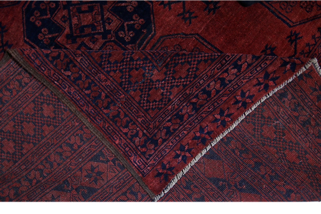 Handmade Vintage Afghan Turkmen Rug | 352 x 308 cm | 11'7" x 10'1" - Najaf Rugs & Textile