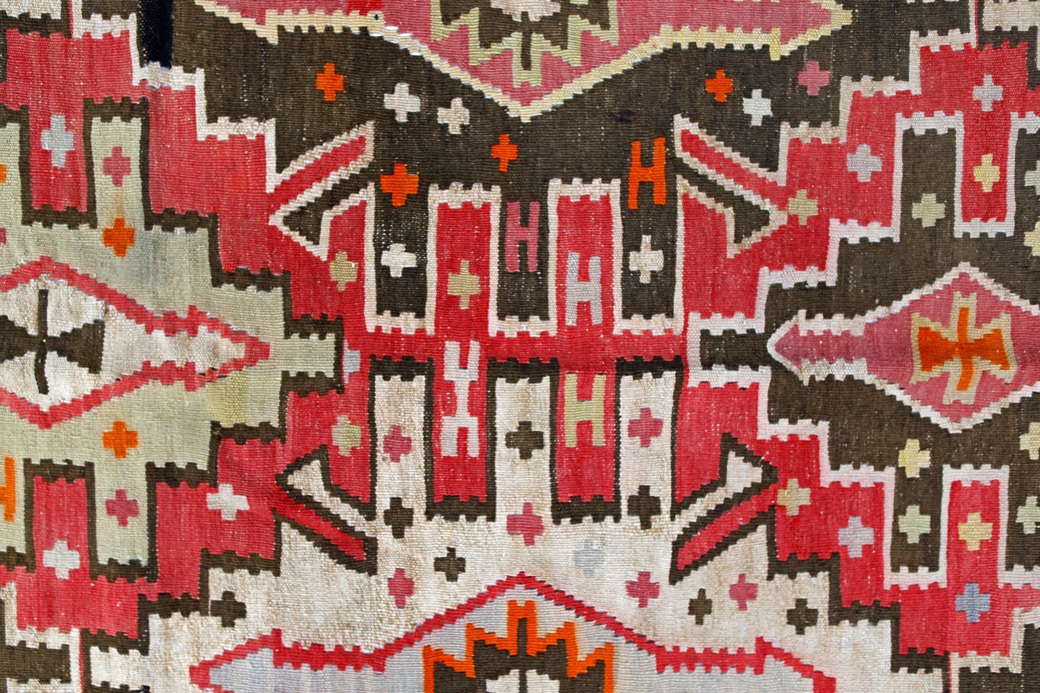 Handmade Vintage Caucasian Kilim | 270 x 130 cm | 8'10" x 4'3" - Najaf Rugs & Textile
