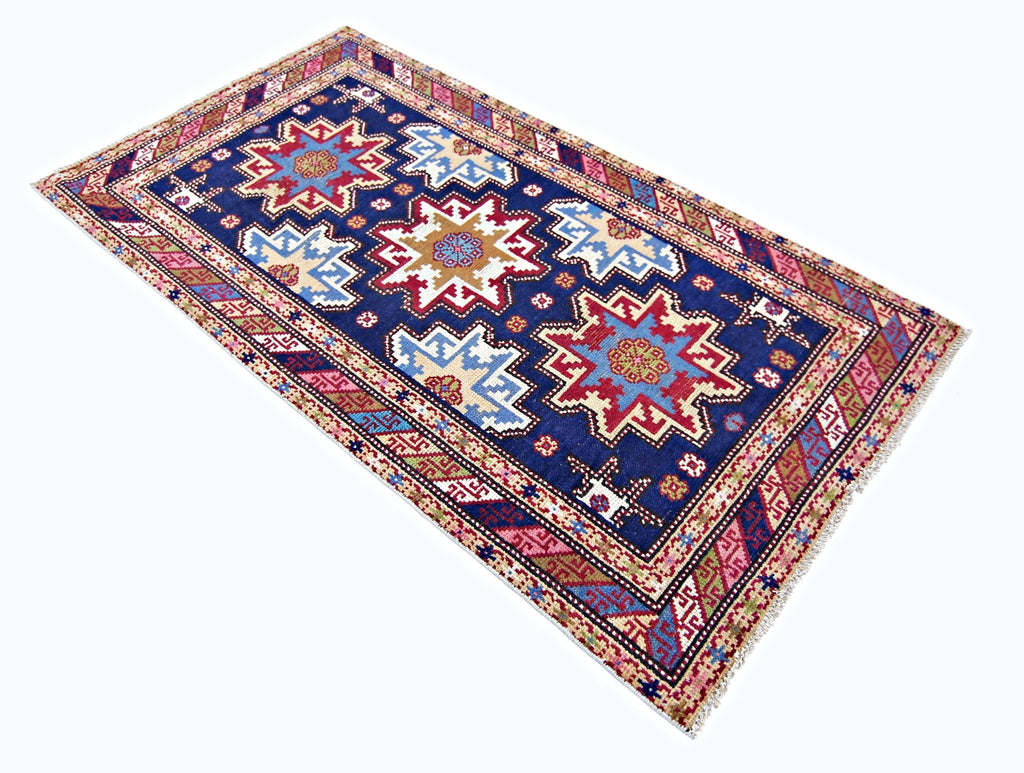Handmade Vintage Caucasian Rug | 177 x 93 cm | 5'10" x 3'1" - Najaf Rugs & Textile
