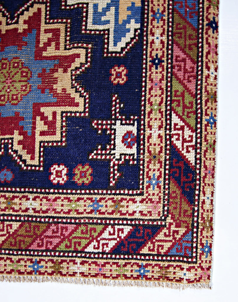 Handmade Vintage Caucasian Rug | 177 x 93 cm | 5'10" x 3'1" - Najaf Rugs & Textile
