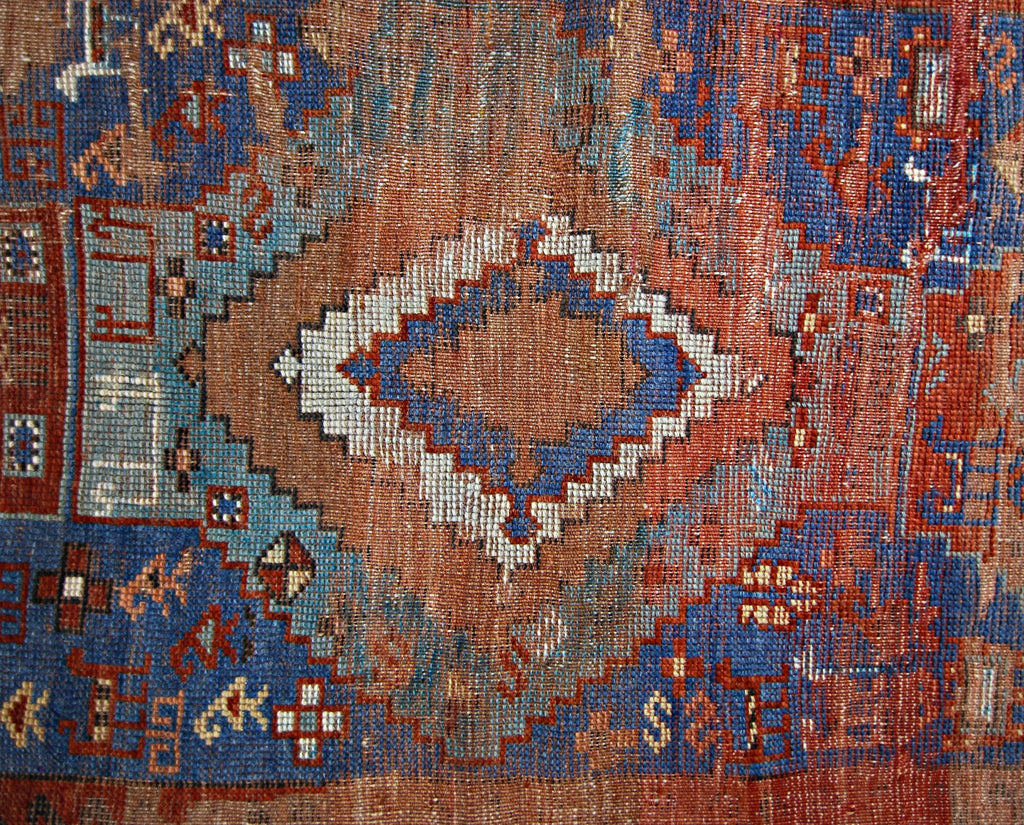 Handmade Vintage Caucasian Rug | 187 x 108 cm | 6'2" x 3'7" - Najaf Rugs & Textile