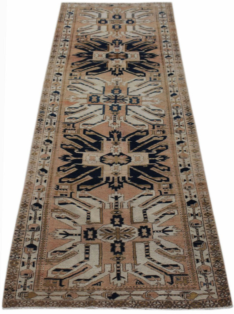 Handmade Vintage Caucasus Eagle Kazak Hallway Runner | 310 x 104 cm | 10'2" x 3'5" - Najaf Rugs & Textile