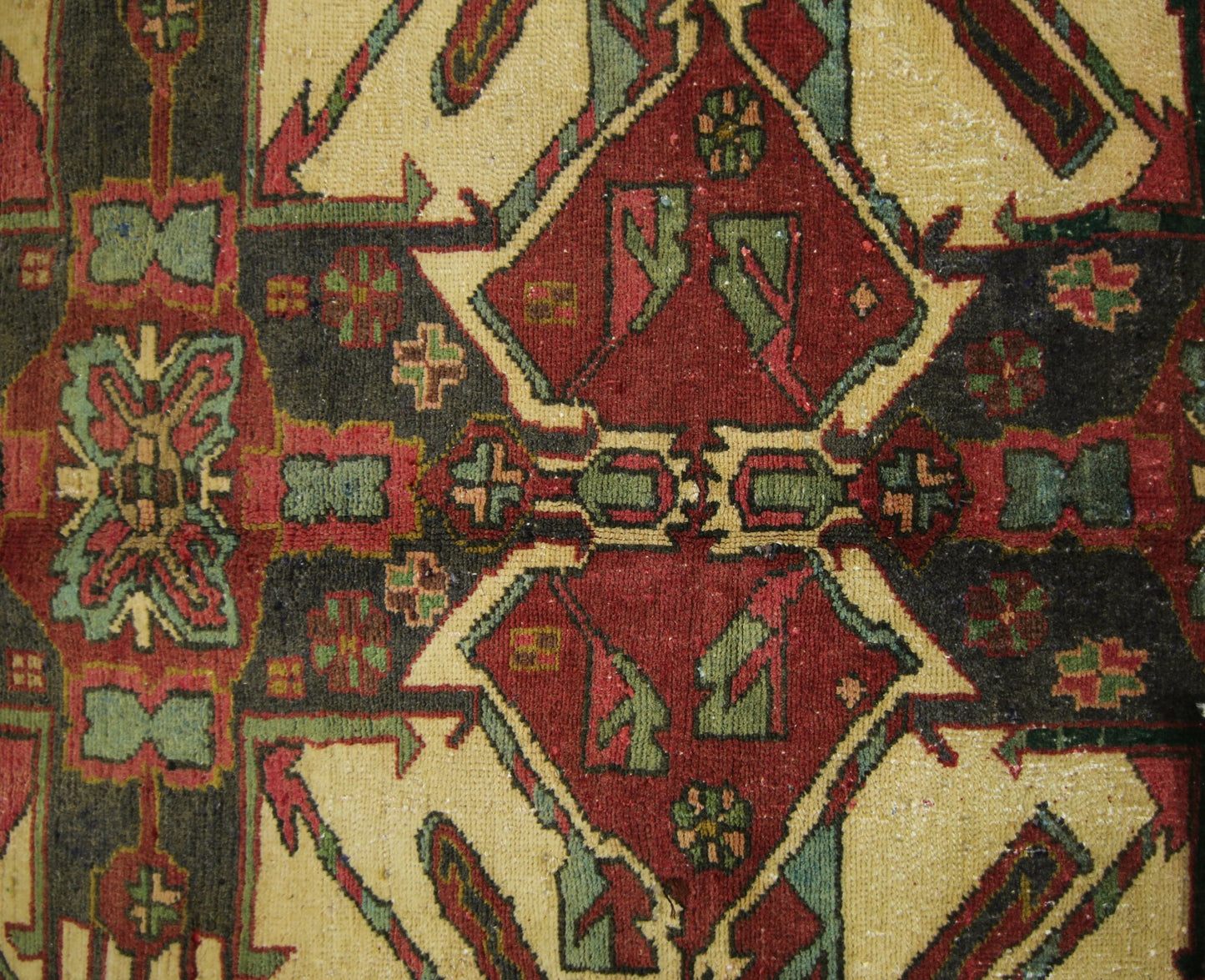 Handmade Vintage Caucasus Eagle Kazak Rug | 177 x 146 cm | 5'10" x 4'10" - Najaf Rugs & Textile