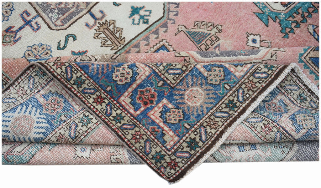 Handmade Vintage Caucasus Rug | 296 x 197 cm | 9'9" x 6'6" - Najaf Rugs & Textile
