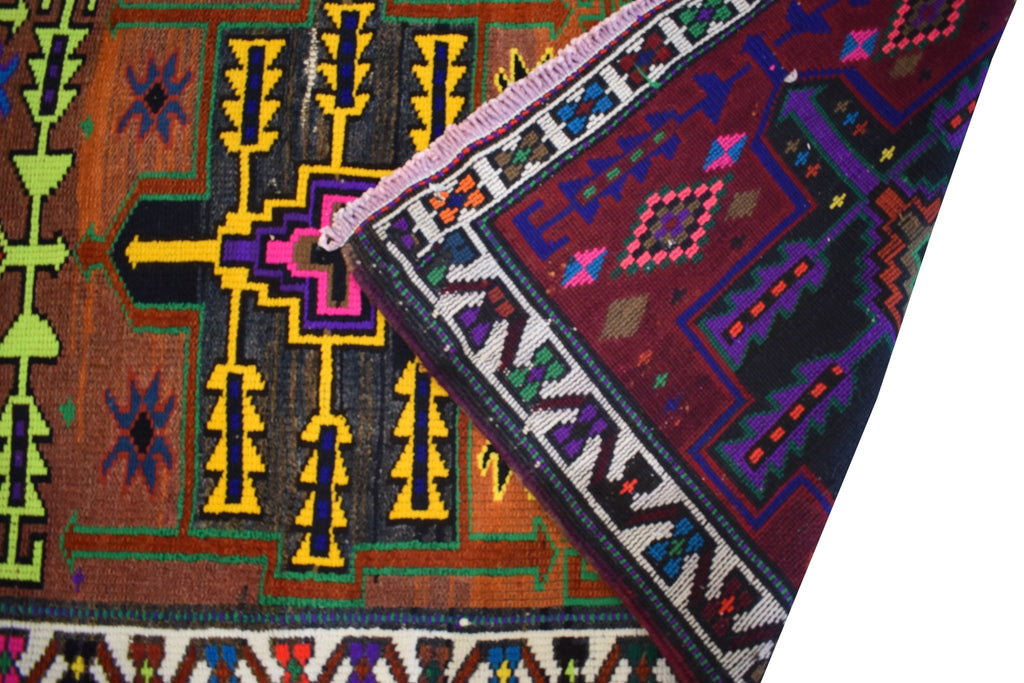 Handmade Vintage Kurdish Herki Hallway Runner | 311 x 89 cm | 10'2" x 2'9" - Najaf Rugs & Textile
