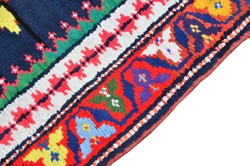 Handmade Vintage Kurdish Herki Hallway Runner | 340 x 83 cm | 11'1" x 2'7" - Najaf Rugs & Textile
