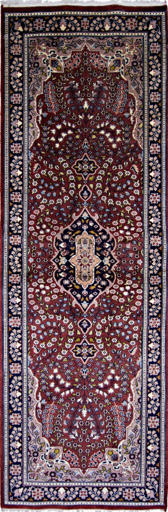 Handmade Vintage Pakistani Hallway Runner | 191 x 63 cm | 6'3" x 2'1" - Najaf Rugs & Textile