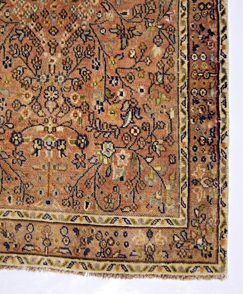 Handmade Vintage Pakistani Hallway Runner | 205 x 63 cm | 6'9" x 2'1" - Najaf Rugs & Textile