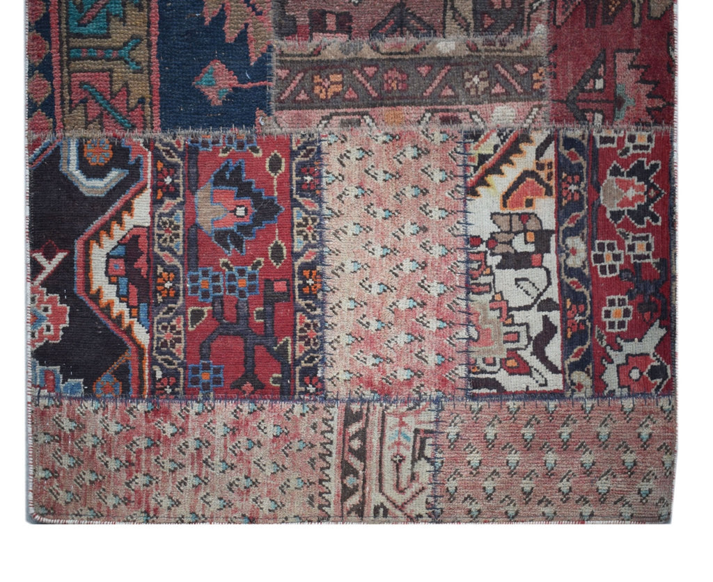 Handmade Vintage Patchwork Hallway Runner | 800 x 80 cm | 26'4" x 2'8" - Najaf Rugs & Textile