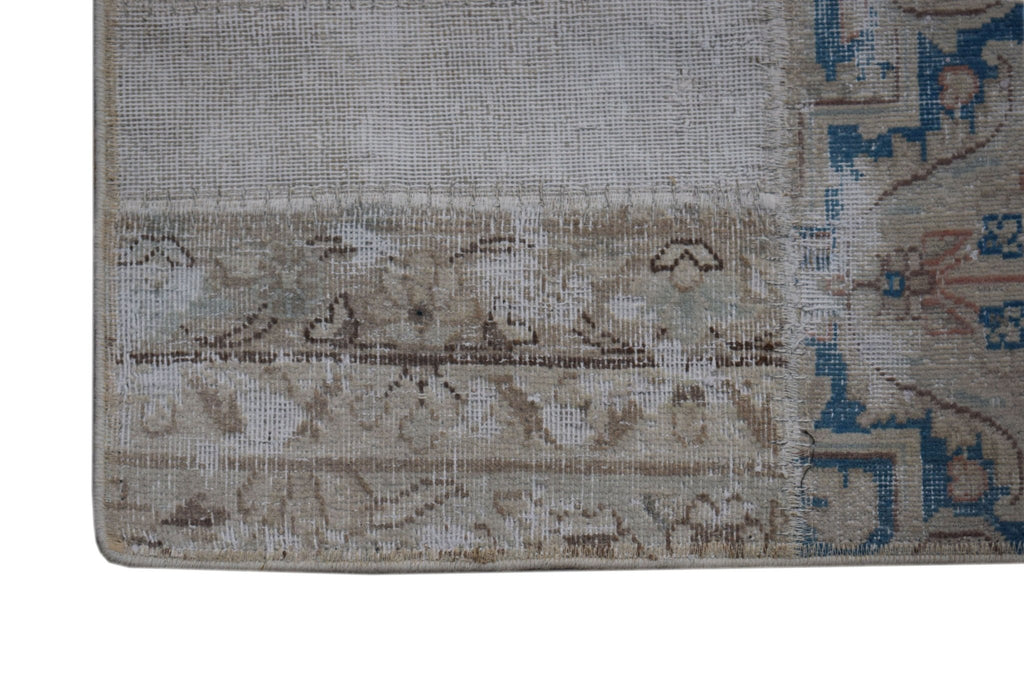 Handmade Vintage Patchwork Rug | 155 x 101 cm | 5'1" x 3'4" - Najaf Rugs & Textile