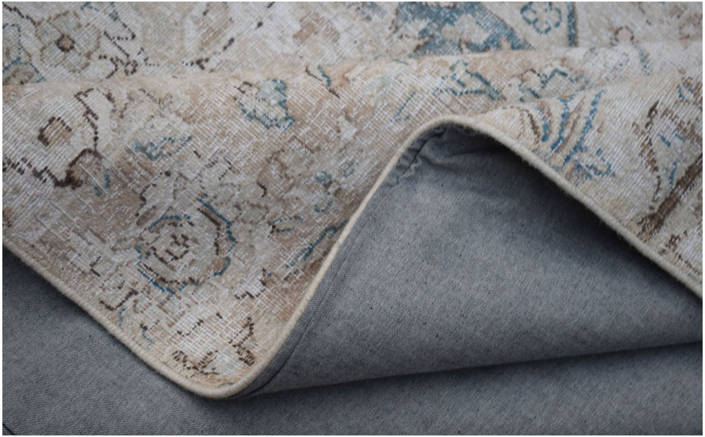 Handmade Vintage Patchwork Rug | 276 x 188 cm | 9' x 6'2" - Najaf Rugs & Textile