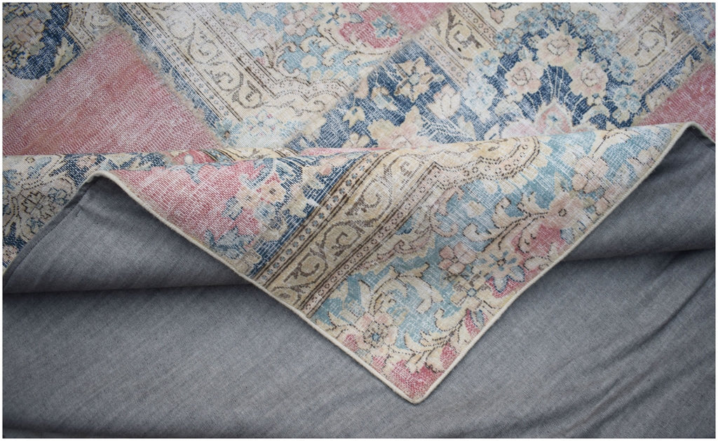 Handmade Vintage Patchwork Rug | 304 x 203 cm | 10' x 6'8" - Najaf Rugs & Textile
