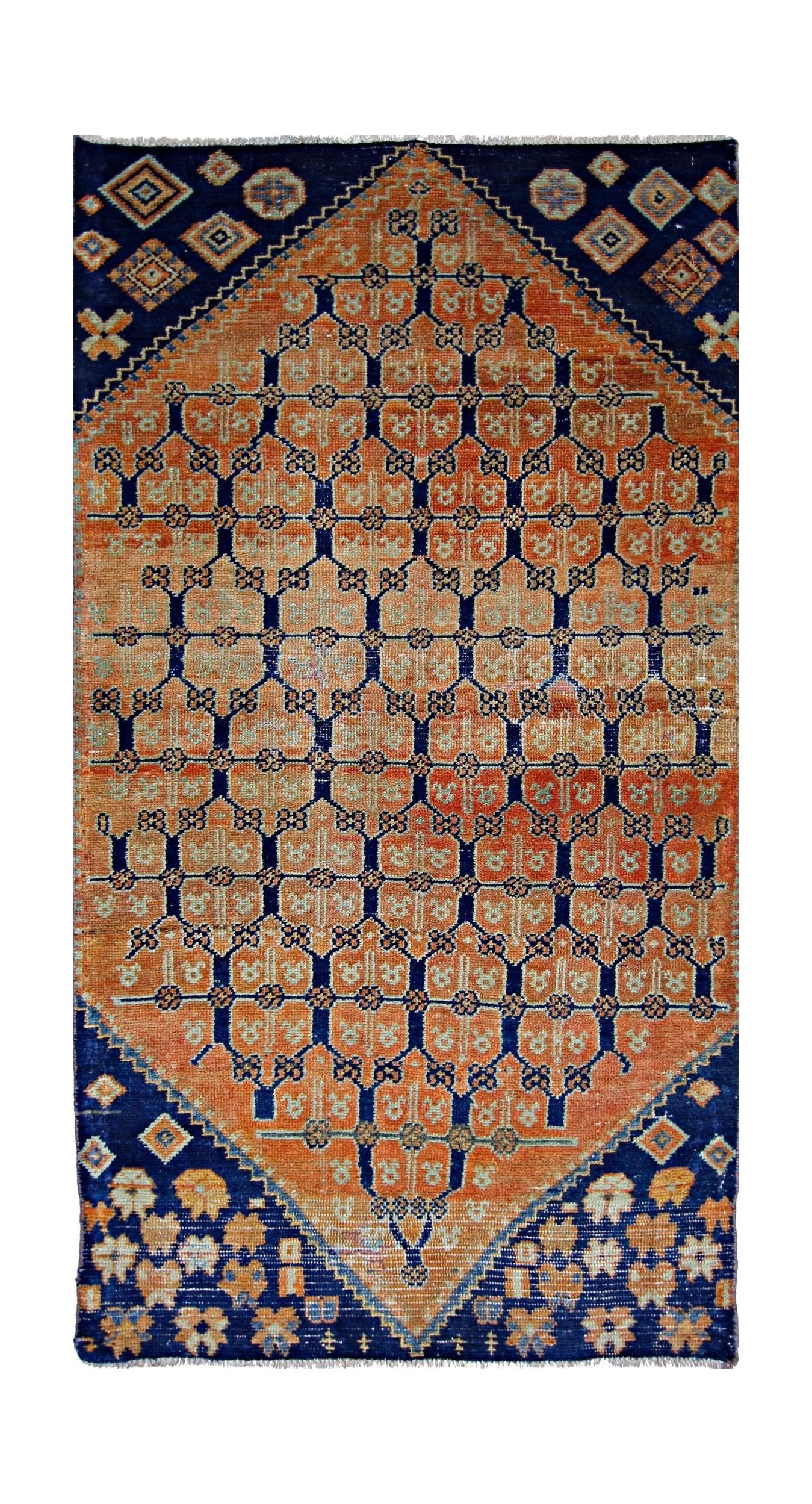 Handmade Vintage Persian Afshar Rug | 147 x 80 cm | 4'10" x 2'8" - Najaf Rugs & Textile