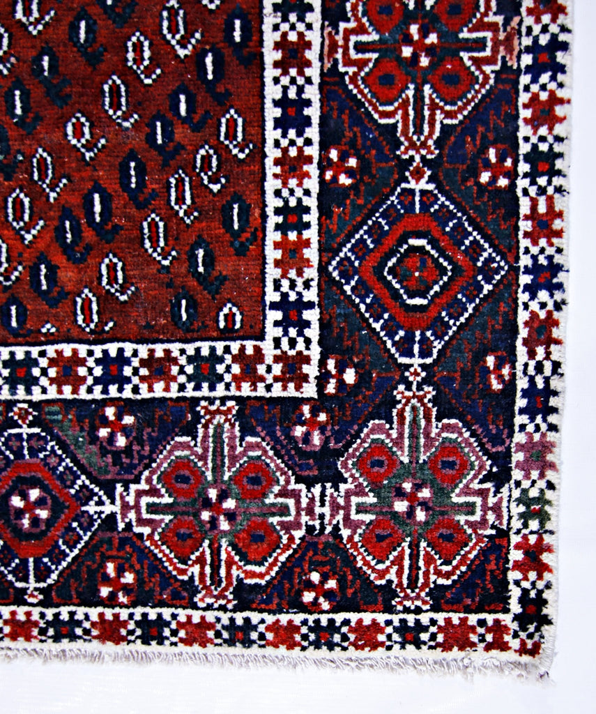 Handmade Vintage Persian Afshar Rug | 188 x 157 cm | 6'2" x 5'2" - Najaf Rugs & Textile