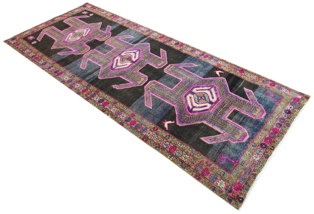 Handmade Vintage Persian Ardebil Hallway Runner | 281 x 107 cm | 9'3" x 3'6" - Najaf Rugs & Textile