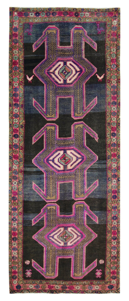 Handmade Vintage Persian Ardebil Hallway Runner | 281 x 107 cm | 9'3" x 3'6" - Najaf Rugs & Textile