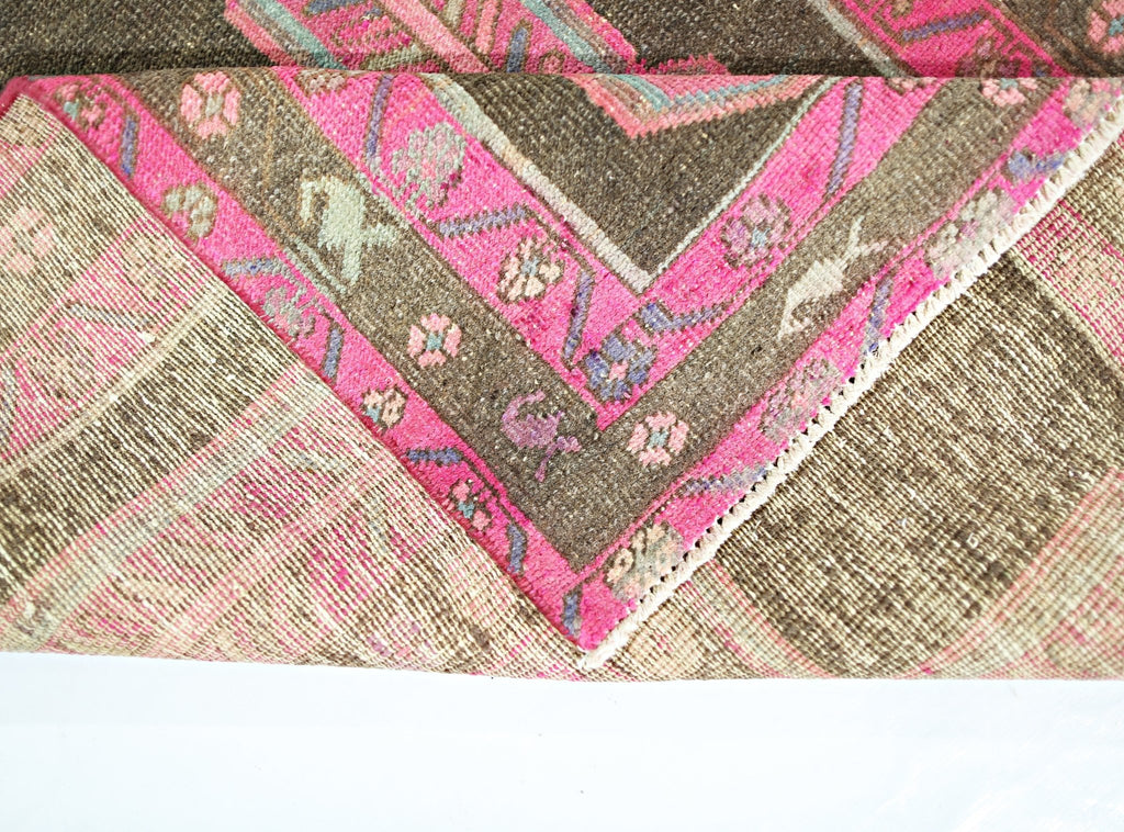 Handmade Vintage Persian Ardebil Hallway Runner | 295 x 109 cm | 9'8" x 3'7" - Najaf Rugs & Textile