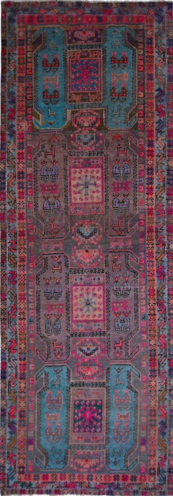 Handmade Vintage Persian Ardebil Hallway Runner | 323 x 110 cm | 10'7" x 3'7" - Najaf Rugs & Textile