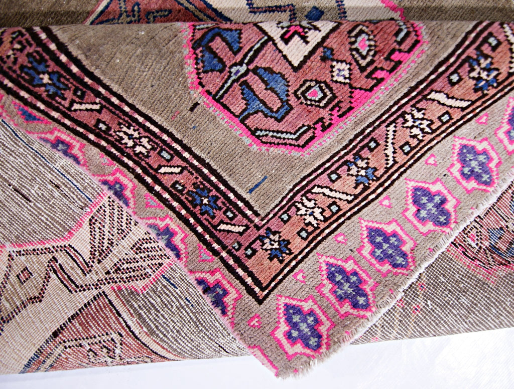 Handmade Vintage Persian Ardebil Rug | 263 x 118 cm | 8'7" x 3'10" - Najaf Rugs & Textile