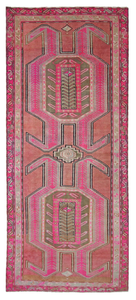 Handmade Vintage Persian Ardebil Rug | 280 x 113 cm | 9'2" x 3'8" - Najaf Rugs & Textile
