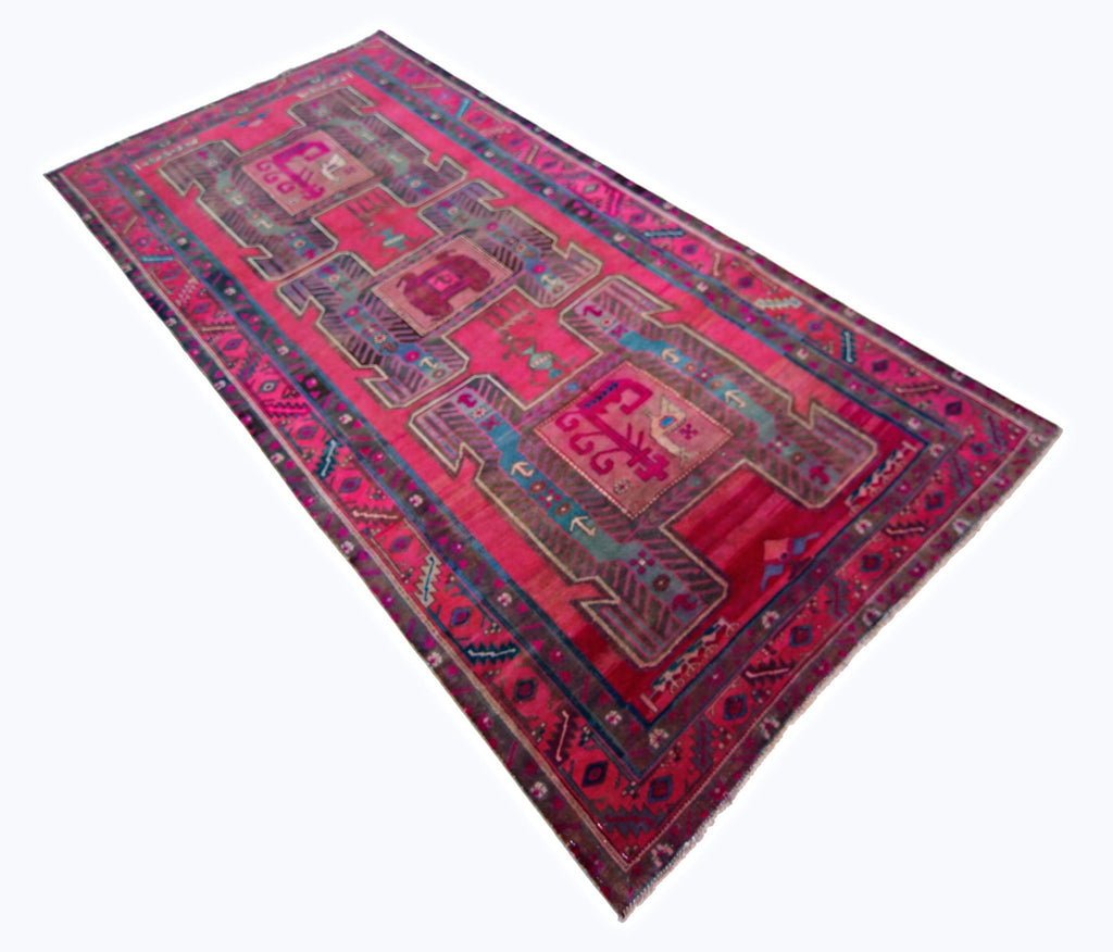 Handmade Vintage Persian Ardebil Rug | 287 x 130 cm | 9'5" x 4'3" - Najaf Rugs & Textile