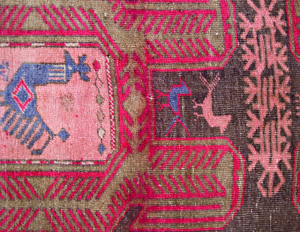 Handmade Vintage Persian Ardebil Rug | 291 x 112 cm | 9'7" x 3'8" - Najaf Rugs & Textile