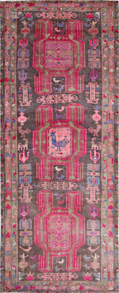 Handmade Vintage Persian Ardebil Rug | 291 x 112 cm | 9'7" x 3'8" - Najaf Rugs & Textile