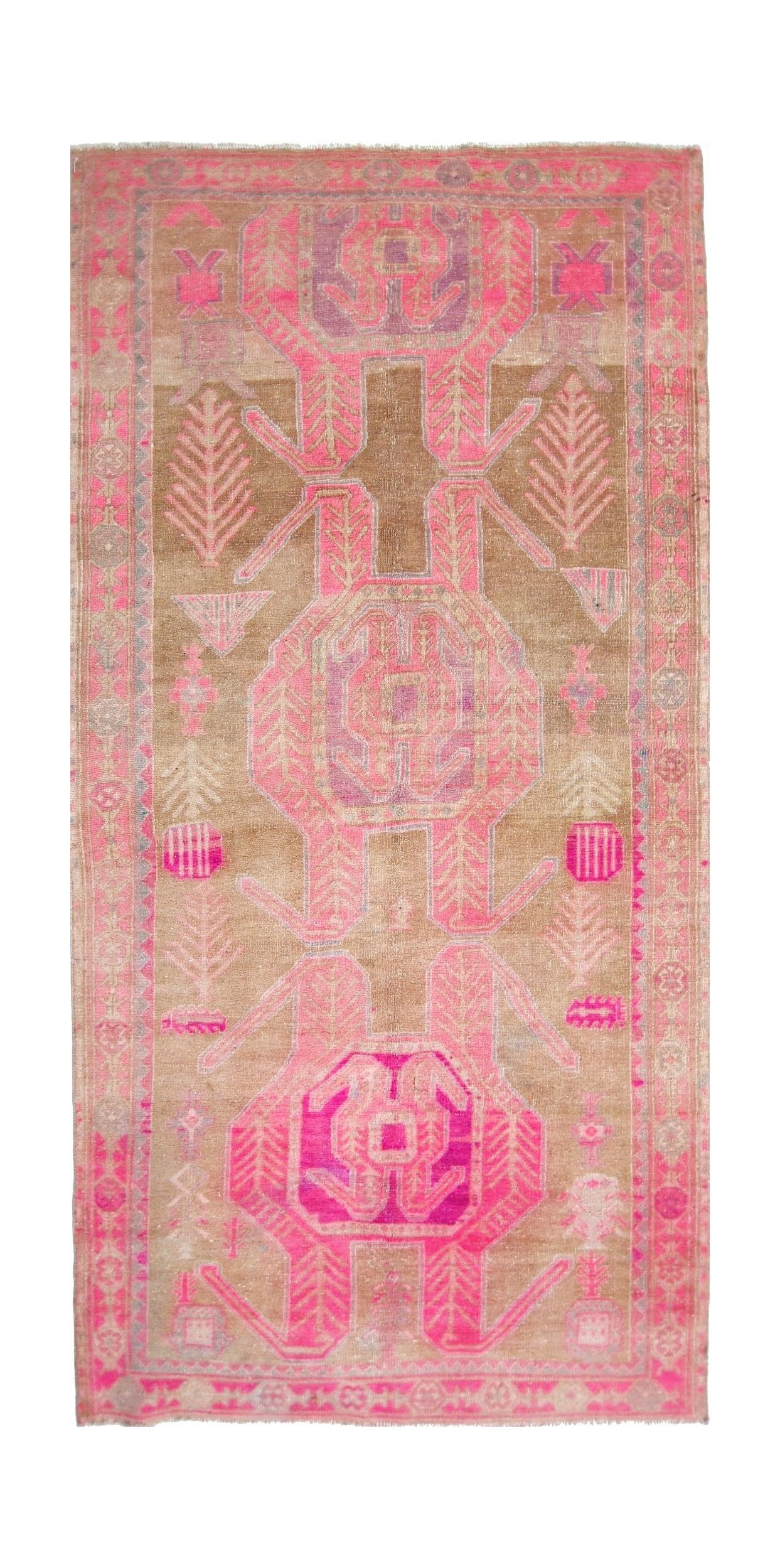 Handmade Vintage Persian Ardebil Rug | 296 x 147 cm | 9'9" x 4'10" - Najaf Rugs & Textile