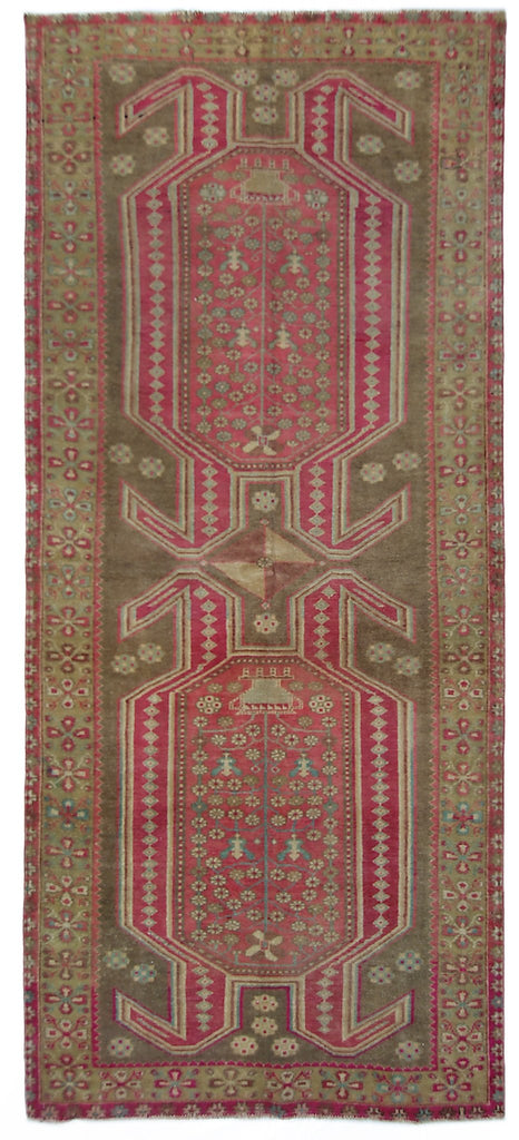 Handmade Vintage Persian Ardebil Rug | 297 x 127 cm | 9'9" x 4'2" - Najaf Rugs & Textile